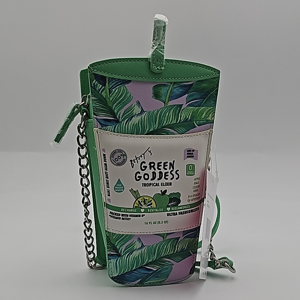Betsey Johnson Green Goddess Tropical Elixir Crossbody Bag - Picture 4 of 10